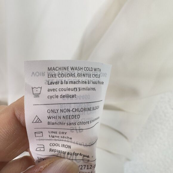 Vince White Textured Shift Dress Size S Minimalist Resort‎ V-Neck Quiet Luxury - Picture 11 of 13